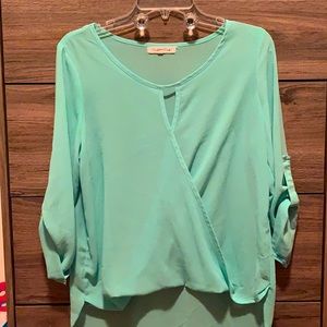 Wishful Park Turquoise Blouse; Size M